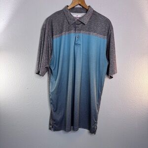 Grand Slam Two-Tone Gray and Blue Polo Shirt